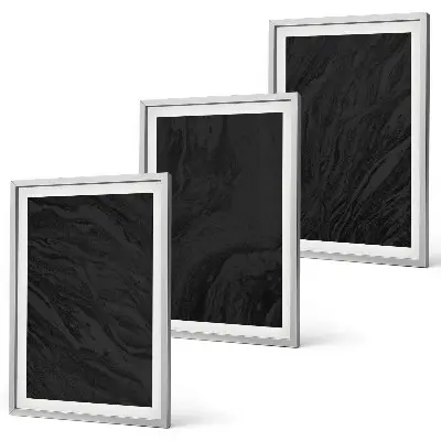 Wanddecoratieset schilderijen met donker marmeren elegante texturen