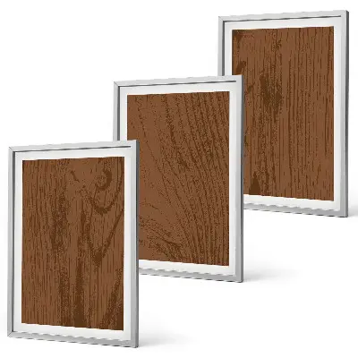 Set wanddecoratie met schilderijen minimalistische houten schorsstructuur