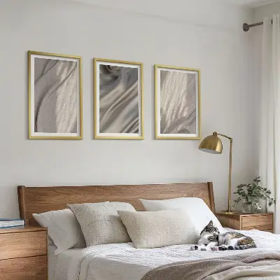 Fotobehang close-up van natuurlijke boho-stoffen