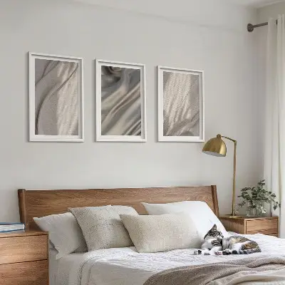 Fotobehang close-up van natuurlijke boho-stoffen