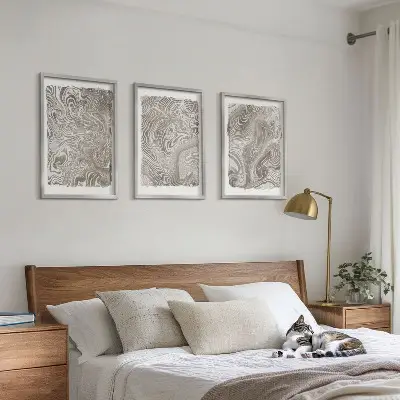 Fotowand schilderij met moderne vormen
