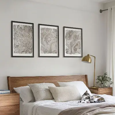 Fotowand schilderij met moderne vormen