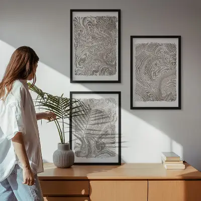Fotowand schilderij met moderne vormen
