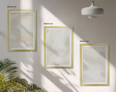 Wanddecoratieset schilderijen abstracte boho stijl in lichte kleuren