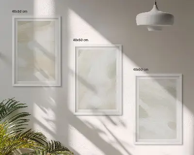 Wanddecoratieset schilderijen abstracte boho stijl in lichte kleuren