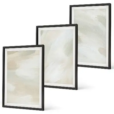 Wanddecoratieset schilderijen abstracte boho stijl in lichte kleuren