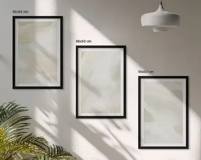 Wanddecoratieset schilderijen abstracte boho stijl in lichte kleuren