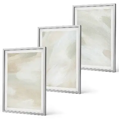 Wanddecoratieset schilderijen abstracte boho stijl in lichte kleuren