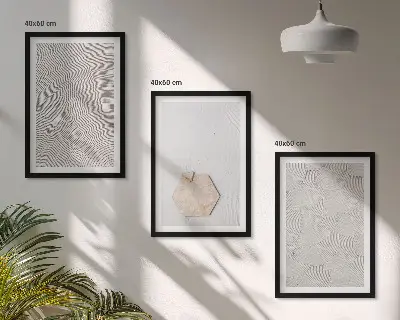Wanddecoratie set schilderijen met zandtextuur in boho stijl