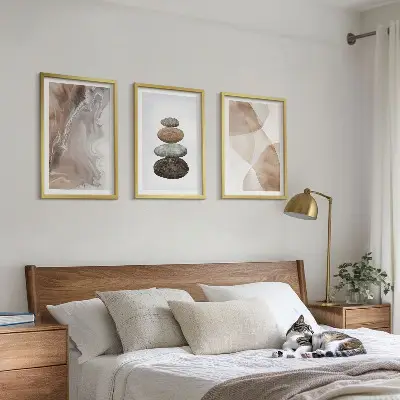 Fotowand abstrakte pastelkleurige vormen