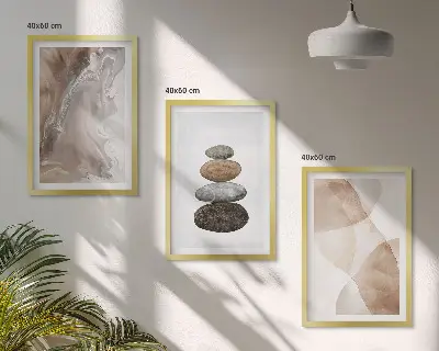 Fotowand abstrakte pastelkleurige vormen