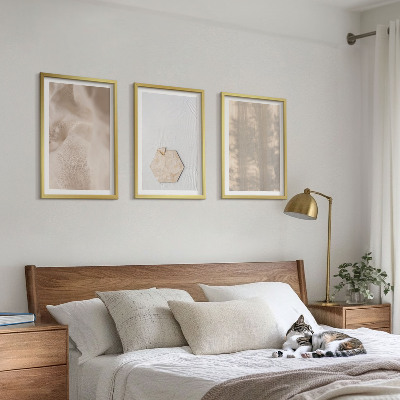 Wanddecoratie set schilderijen Subtelne tekstury boho natura