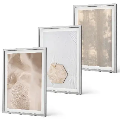 Set wanddecoratie met schilderijen subtiele boho texturen van de natuur