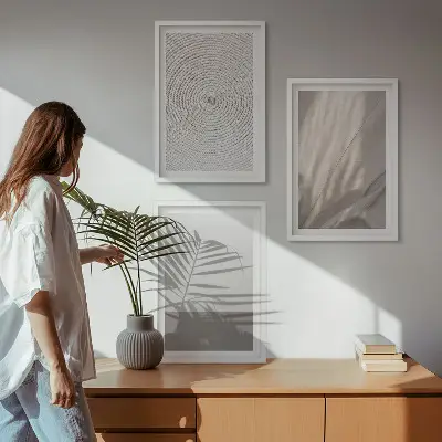 Fotowand met natuurlijke boho texturen