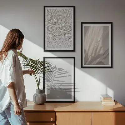 Fotowand met natuurlijke boho texturen