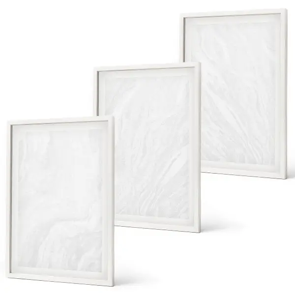 Wanddecoratieset schilderijen met elegante marmerstructuur