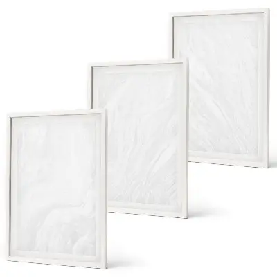 Wanddecoratieset schilderijen met elegante marmerstructuur
