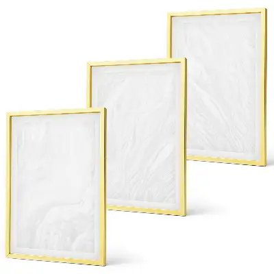 Wanddecoratieset schilderijen met elegante marmerstructuur