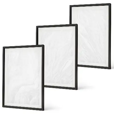 Wanddecoratieset schilderijen met elegante marmerstructuur