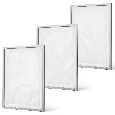 Wanddecoratieset schilderijen met elegante marmerstructuur