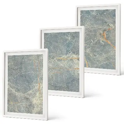 Fotowand met een decoratief groen marmerpatroon