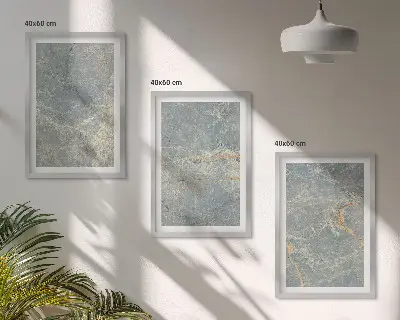 Fotowand met een decoratief groen marmerpatroon