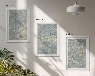 Fotowand met een decoratief groen marmerpatroon