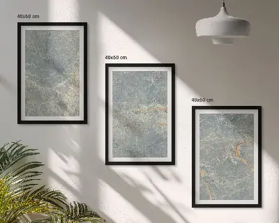 Fotowand met een decoratief groen marmerpatroon