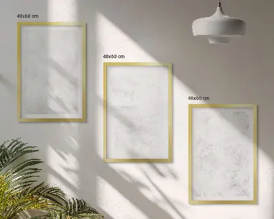 Wanddecoratieset schilderijen met minimalistische witte vlekken op een achtergrond
