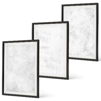 Wanddecoratie set schilderijen Białe plamy minimalistyczne tło