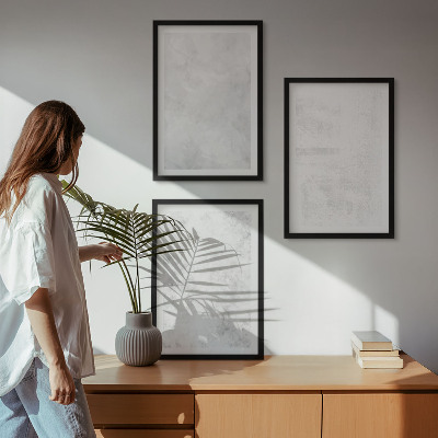 Wanddecoratie set schilderijen Białe plamy minimalistyczne tło