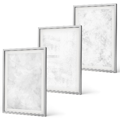 Wanddecoratie set schilderijen Białe plamy minimalistyczne tło