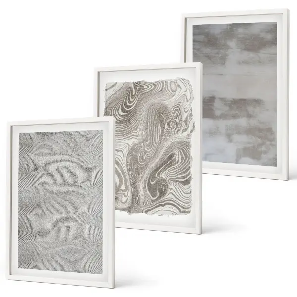 Wanddecoratieset schilderijen met industriële abstracte patronen