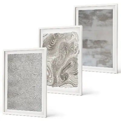 Wanddecoratieset schilderijen met industriële abstracte patronen