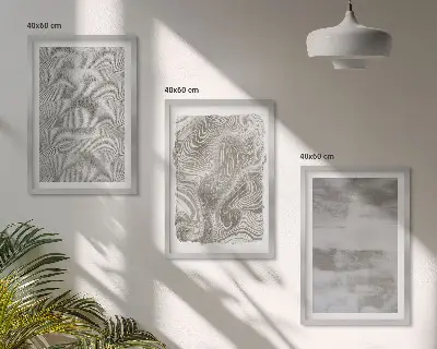 Wanddecoratieset schilderijen met industriële abstracte patronen