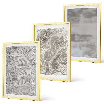 Wanddecoratieset schilderijen met industriële abstracte patronen