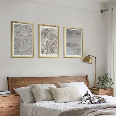 Wanddecoratieset schilderijen met industriële abstracte patronen