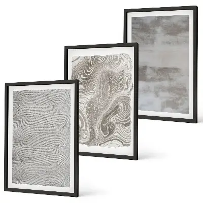 Wanddecoratieset schilderijen met industriële abstracte patronen