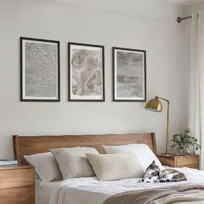 Wanddecoratieset schilderijen met industriële abstracte patronen