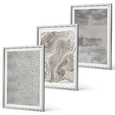Wanddecoratieset schilderijen met industriële abstracte patronen
