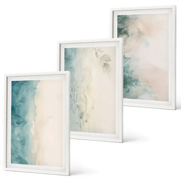 Fotowand canvas met minimalistisch aquarelontwerp