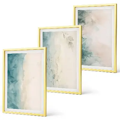 Fotowand canvas met minimalistisch aquarelontwerp
