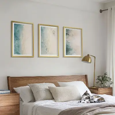 Fotowand canvas met minimalistisch aquarelontwerp