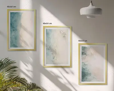 Fotowand canvas met minimalistisch aquarelontwerp