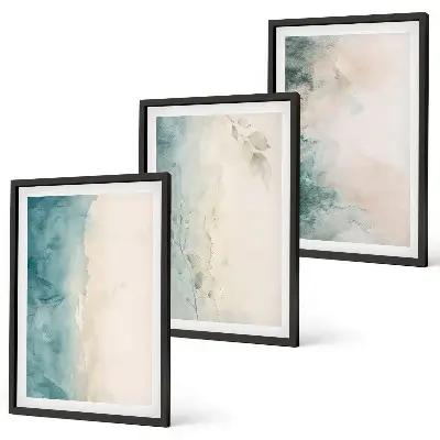 Fotowand canvas met minimalistisch aquarelontwerp