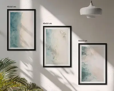 Fotowand canvas met minimalistisch aquarelontwerp