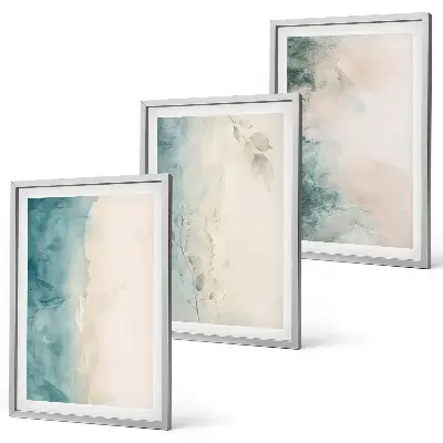 Fotowand canvas met minimalistisch aquarelontwerp
