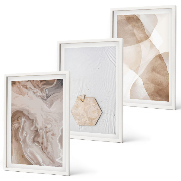 Wanddecoratie set schilderijen Designerska abstrakcja natura