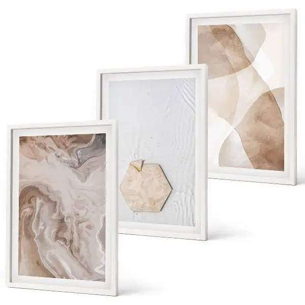 Set wanddecoratie met abstracte natuur set met abstracte natuurprint
