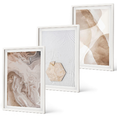 Wanddecoratie set schilderijen Designerska abstrakcja natura